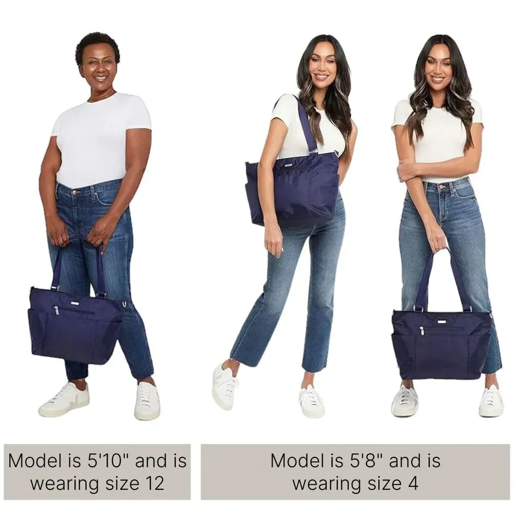 Baggallini Essential Laptop Tote Work Tote Bag with Laptop Sleeve Lightweigt